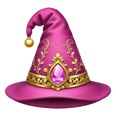 a pink magical hat sticker