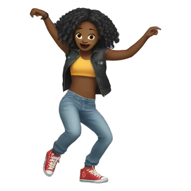 girl dancing hip-hop sticker