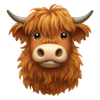 Cute highland cow sticker