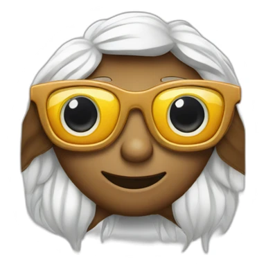 caca avec des lunettes de soleil sticker