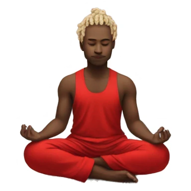 Paytas meditating red beautiful  sticker