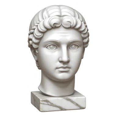marble sculpture head sticker