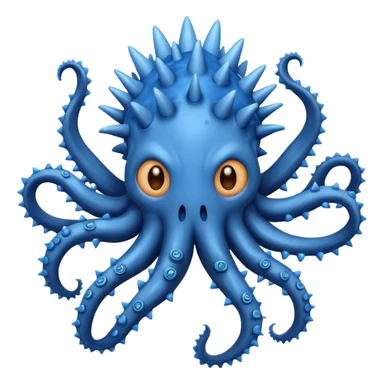 sad virus with many tentacles sticker