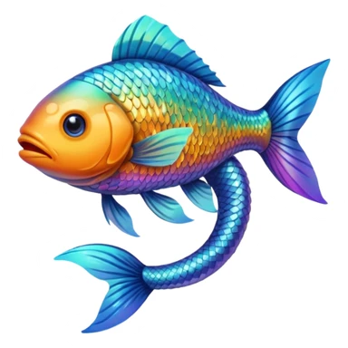 Fish tail sticker