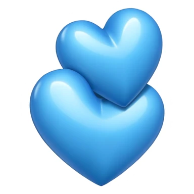two blue hearts sticker