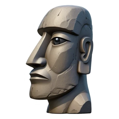 easter island statue side view sticker