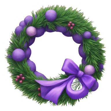 Purple snowman wreath sticker