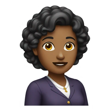 Mujer mayor pelo negro corto sticker