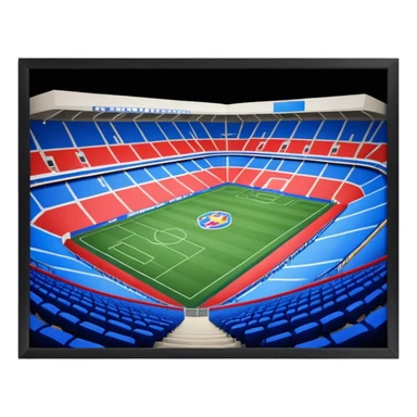 fc basel soccer stadium with blue seats sticker