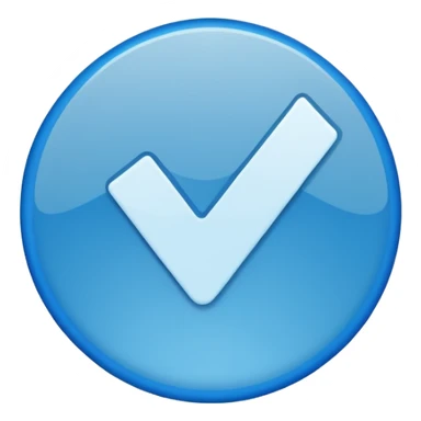 Verified check mark In blue circle sticker