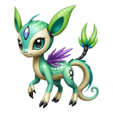 Colorful Shiny Edgy Cool Badass Painted Splashed Exotic Meloetta-Palkia-Virizion-Venom-Stitch-Fakémon-creature-hybrid sticker