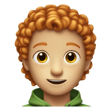 little boy thats ginger has lots of freckles an looks like a lizard sticker