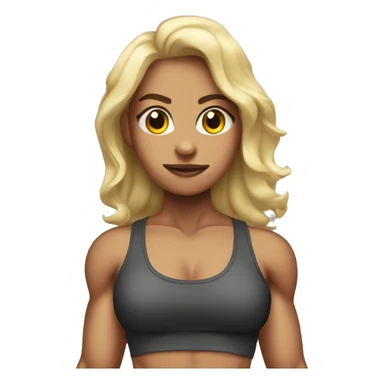 Muscle girl sticker
