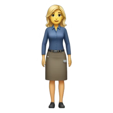 female assistant full body sticker