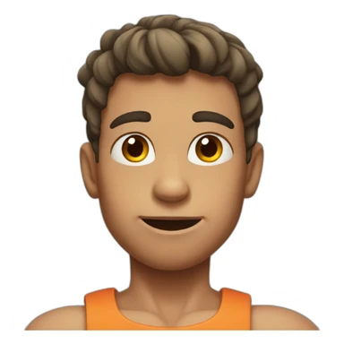 Boy with muscle sticker