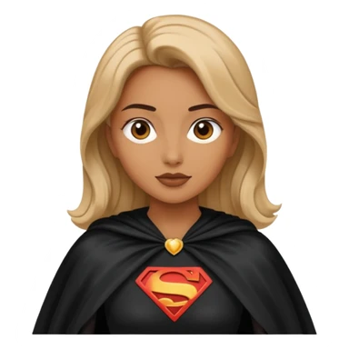 woman black cape sticker