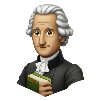 Goethe holds a book in his hand sticker
