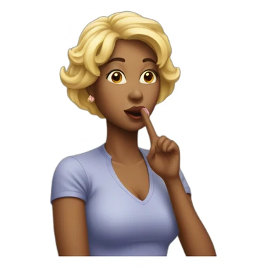 woman blowing kiss sticker