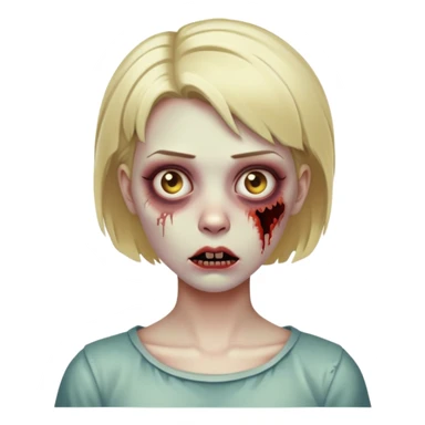 uma zumbi de cabelos loiros curtos sticker