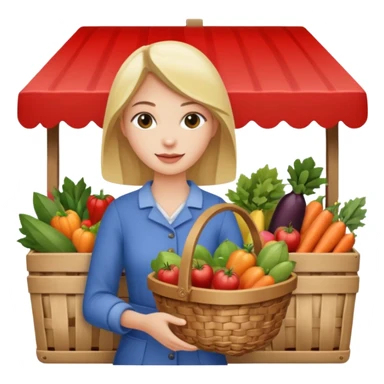 Market Shopper woman sticker