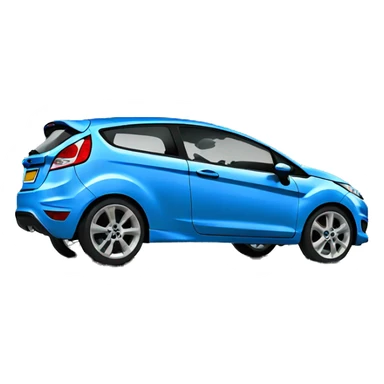 Blue Ford Fiesta to use in GPS sticker