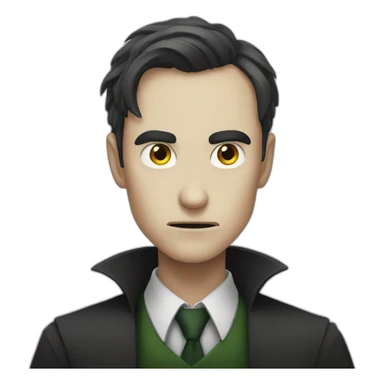 Tom riddle looking angry sticker