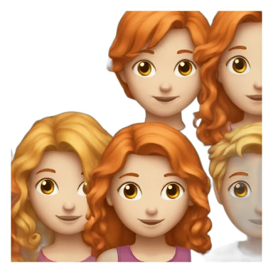 Redhead-girl,blonde-boy sticker