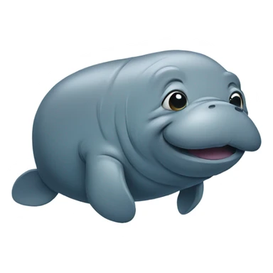 Cartoon manatee sticker