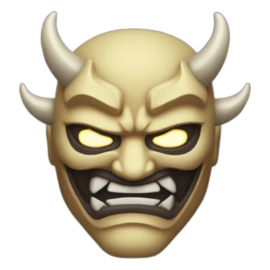 oni mask sticker