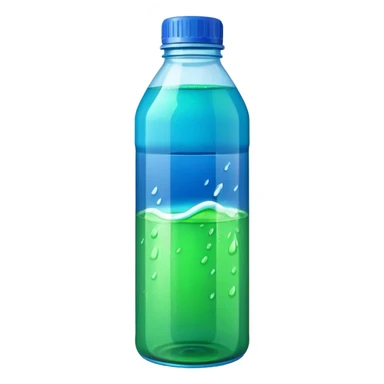 energy drink plastic bottle green electric sticker