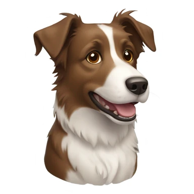 brown border collie terrier mix sticker