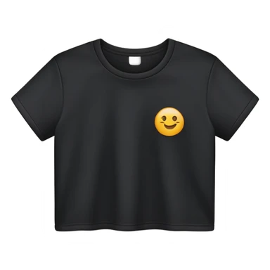 super realistic black crop t shirt sticker