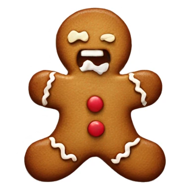 Half eaten gingerbread man sticker