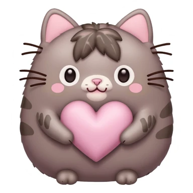 pusheen heart Pink cute sticker