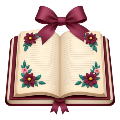 Bordo Open book in a girly style sticker