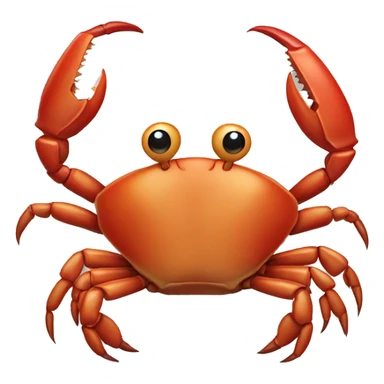 Crab with feet for legs and hammers for claws sticker