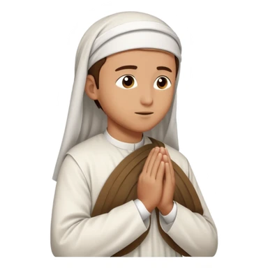 Make a person praying in Islam religion make it face sideways sticker