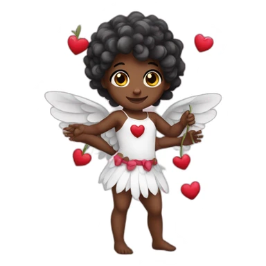 cute black cupid sticker