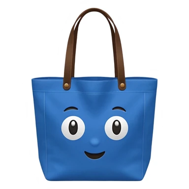 Reusable blue Tote Bag sticker