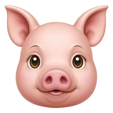 cute pig with big e sticker