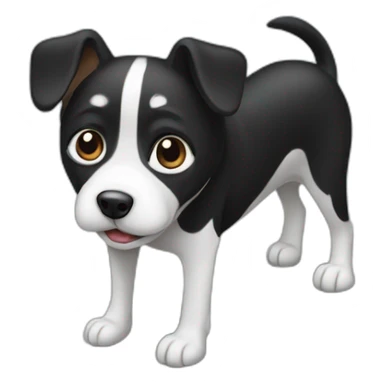 Black and white 3 legged dog sticker