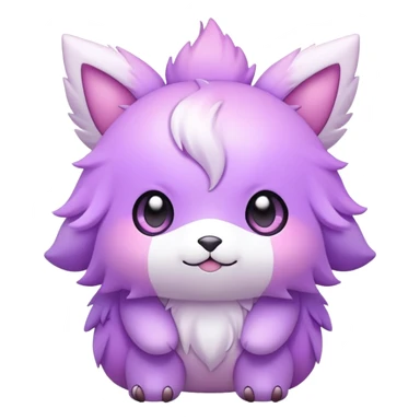 Kawaii cute Pastel Violet gradients Fakemon-creature Sakura  sticker
