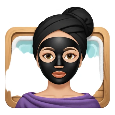 Lady  black face mask spa beauty full face relaxing sticker