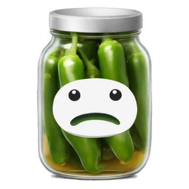 jar of pickled jalapenos sticker