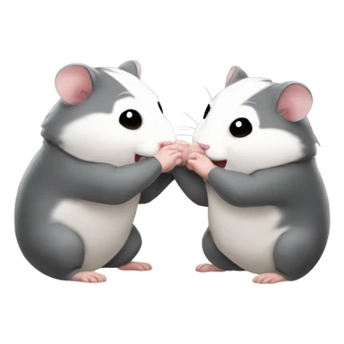 two hamster wrestling sticker