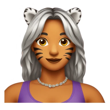 Tiger wearing a crop top sticker