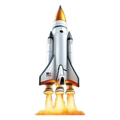 Starship rocket taking off sticker