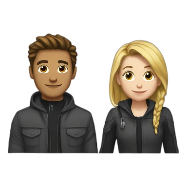 mikey and emma sticker