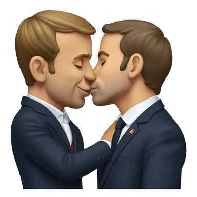 Emmanuel macron kiss poutine sticker