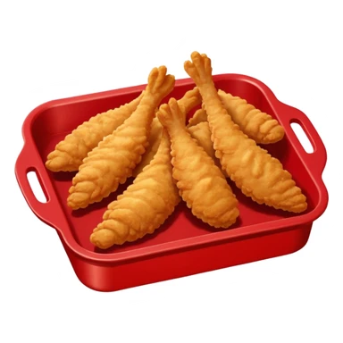 chicken tenders in a red tray sticker